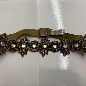 Anthropologie Gold Ornate Belt with Intricate Design
